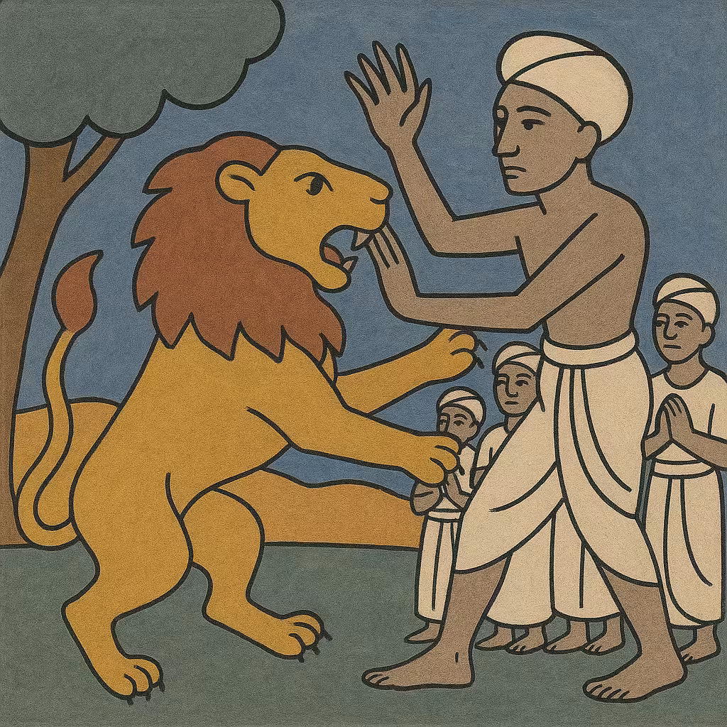 Cuento de los Brahmanes y el león