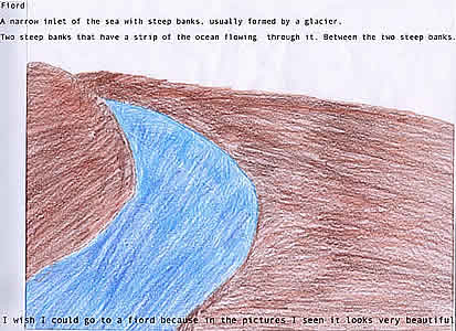 Dibujo de un Fiord