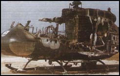 Helicóptero, después de la explosión