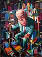 Jorge Luis Borges, caricatura